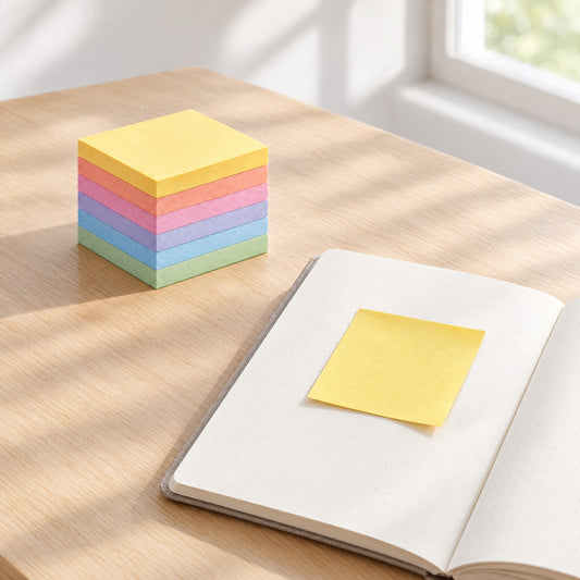 Adoliz™ Macaron 7-Color Sticky Notes — Self-Adhesive Memo Pads