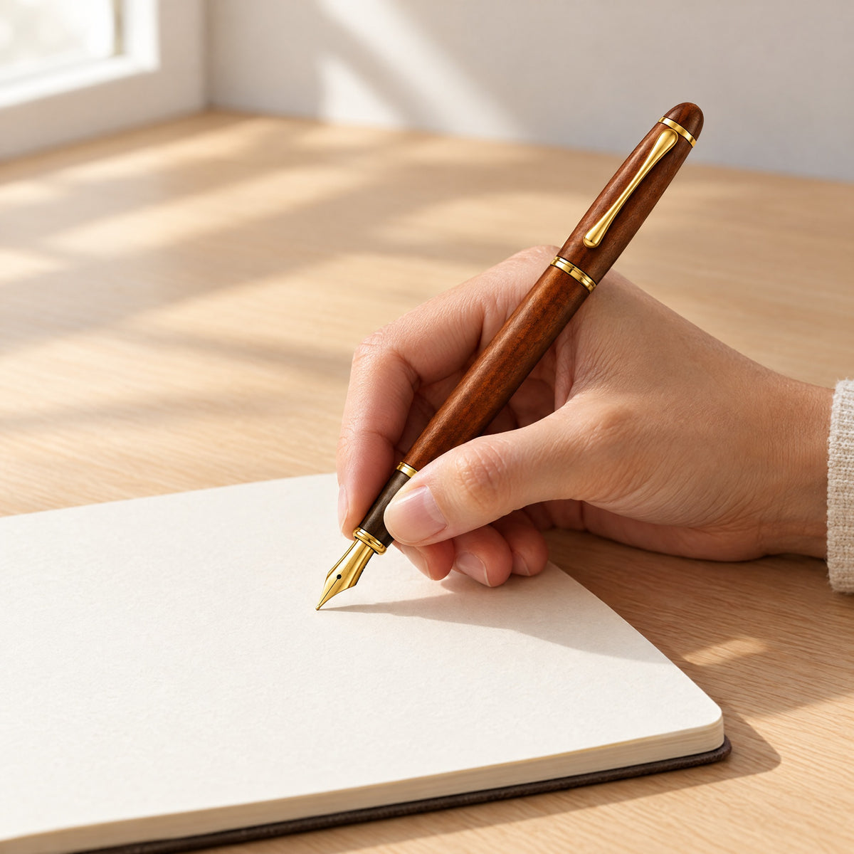 Adoliz™ Vintage Wood-Grain Fountain Pen