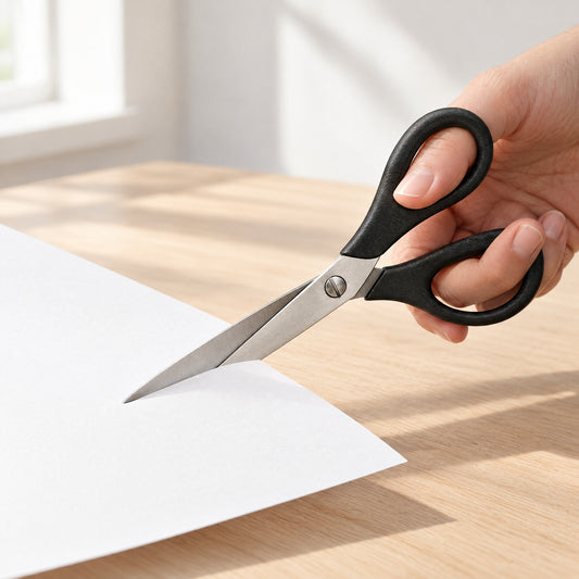 Adoliz™ Black-Handle Stainless Steel Scissors