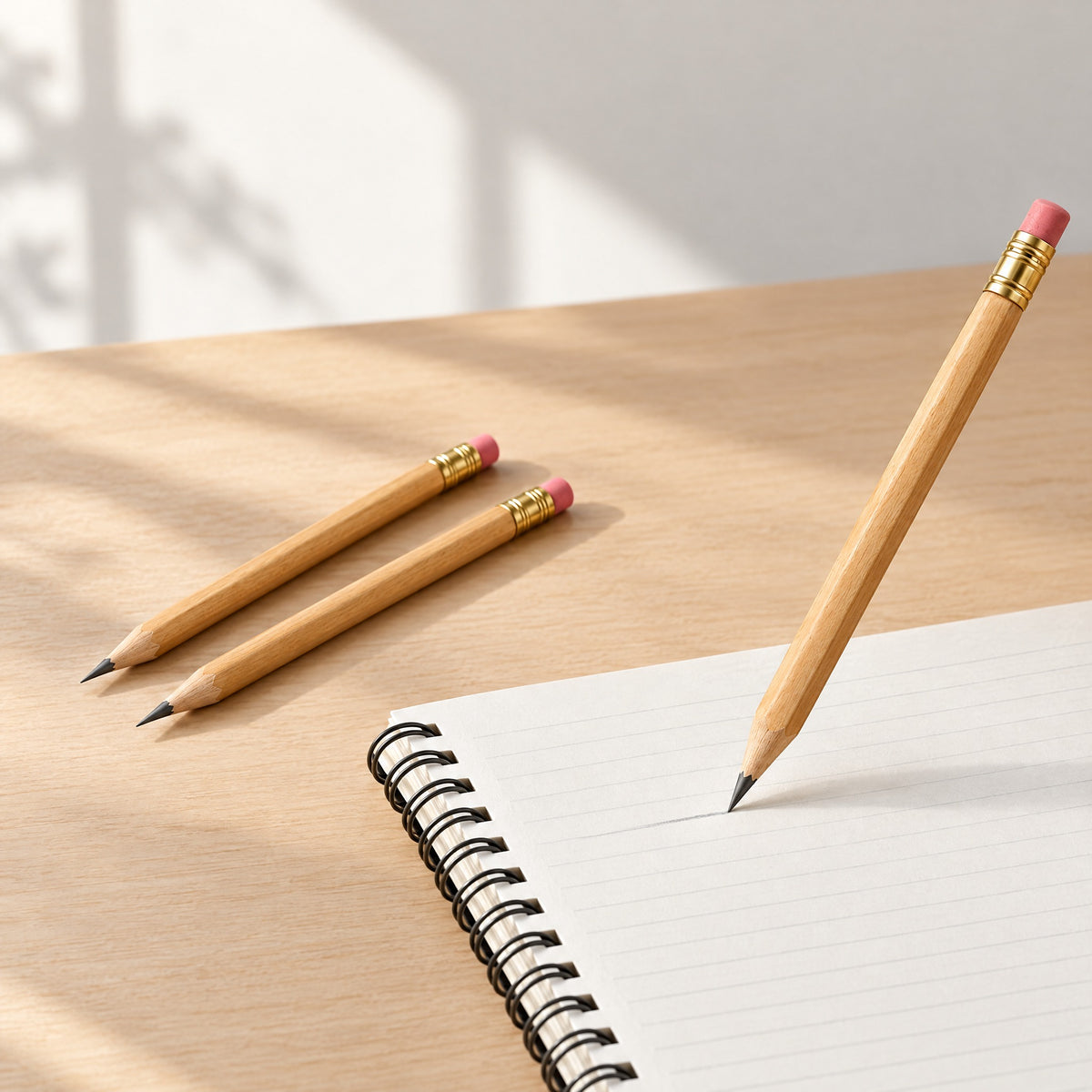 Adoliz™ Natural Wood Hexagonal Pencil Set
